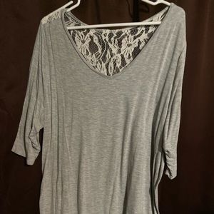 Lane bryant laces back blouse